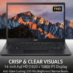 Acer TravelLite Business 14" FHD IPS Laptop - Intel Core 5 120U, 8GB DDR4 RAM, 512GB SSD, WiFi 6, BT 5.2, 1MP HD Cam, Win 11 Home (Black, TL04-51M, UN.36JSI.005)