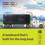 TVS Electronics Champ Heavy Duty Wired USB Keyboard | 10 Million Keystrokes | Spill-Resistant Design | UV Coated Long-Lasting Keys | Ergonomic Desktop Keyboard for Office & Home (Black)