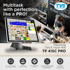 TVS Electronics TP 415C PRO Touch POS System - Core i3, 4GB RAM, Windows 10
