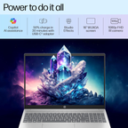 HP Pavilion 16 AI Laptop (af0015TU) 16" WUXGA IPS Anti-Glare - Intel Core Ultra 5 125U, Intel Graphics, 16GB LPDDR5 RAM, 512GB SSD, Backlit Keyboard, 1080p FHD Camera, Windows 11, MS Office 2021 (Silver, 1.77kg)
