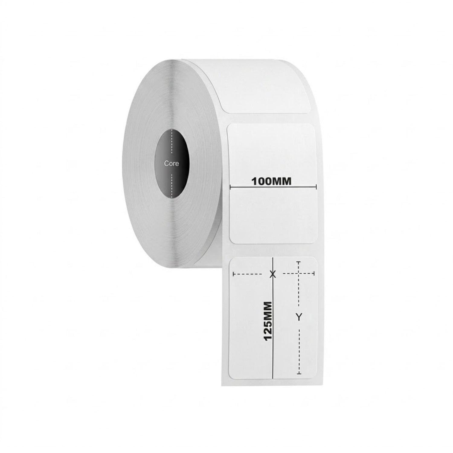 100x125mm Direct Thermal Barcode Label Roll | 1000 Labels Per Roll | 1 Up DT Sticker | Self Adhesive Shipping, Logistics & POS Labels