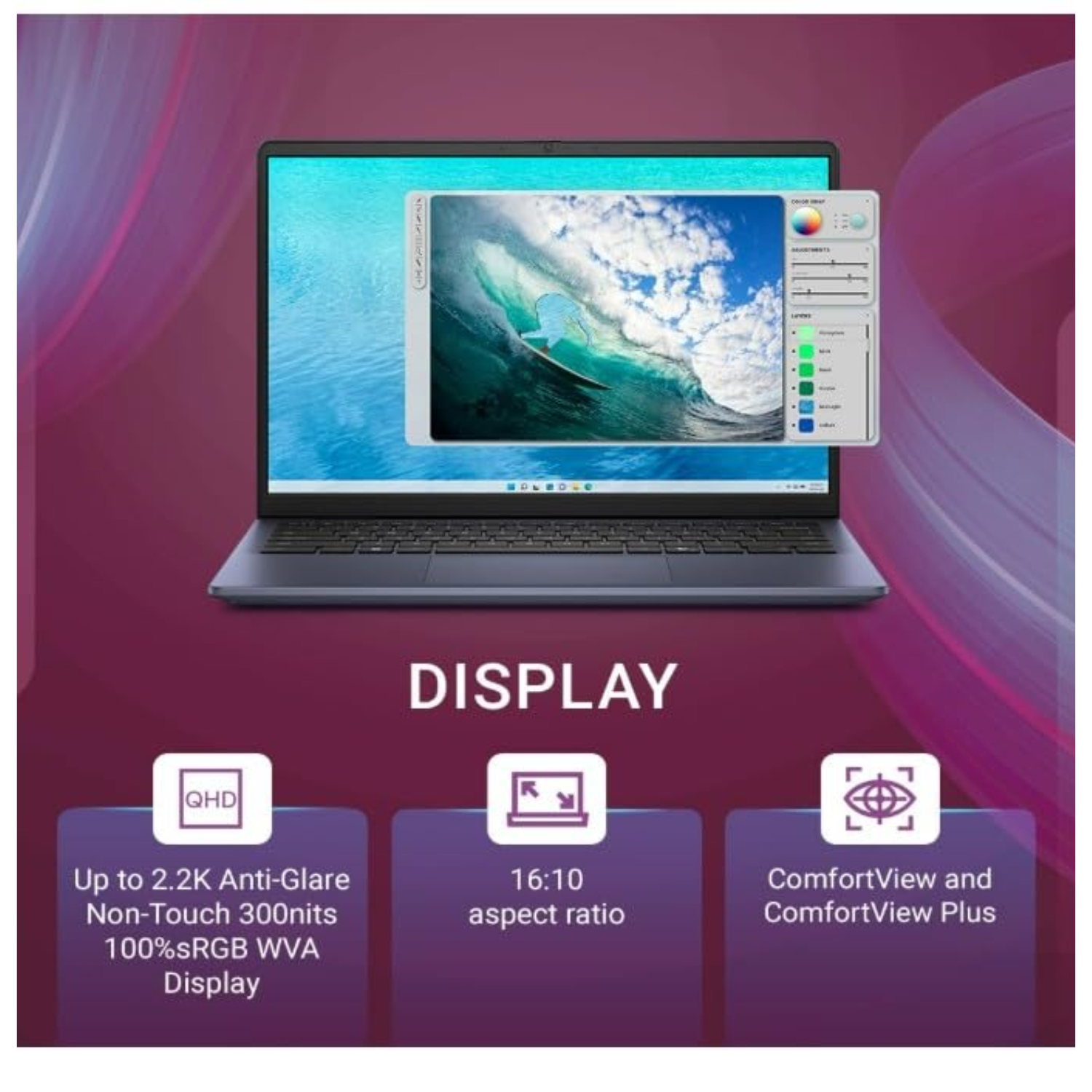 Dell Inspiron 5440 Laptop | Intel Core 5 120U | 16GB DDR5 RAM | 512GB SSD | 14" FHD+ Display | Windows 11 + MS Office | Thin & Light Laptop