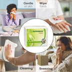 SUPERMAX Premium 2 Ply Tissue Paper Napkins | 50 Pcs | Soft, Absorbent Disposable Napkins for Home, Office & Restaurant