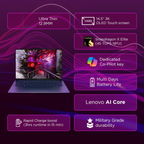 Lenovo Yoga Slim 7 14" 3K OLED Touchscreen AI PC - Snapdragon X Elite X1E, Copilot+ PC, 32GB RAM, 1TB SSD, 45 TOPS Qualcomm NPU, Win 11, MSO, 1Yr ADP Free (Grey, 1.4kg, 83ED003BIN)