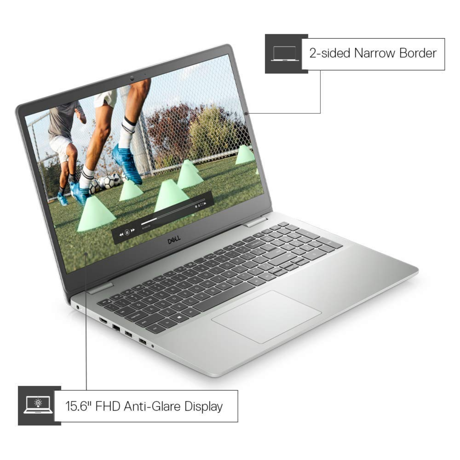 Dell Inspiron 15 Laptop D560348WIN9S | AMD Ryzen 5 5500U | 8GB RAM | 512GB SSD | 15.6" FHD Display | Windows 11 | MS Office 2021