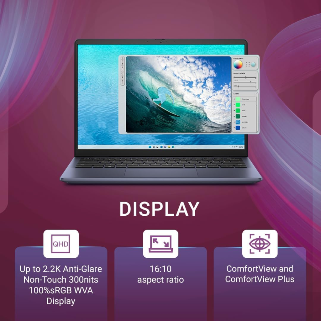 Dell Inspiron 15 Laptop Intel Core i5-1334U | 16GB RAM | 512GB SSD | 15.6" FHD ComfortView | Windows 11 | Carbon Black