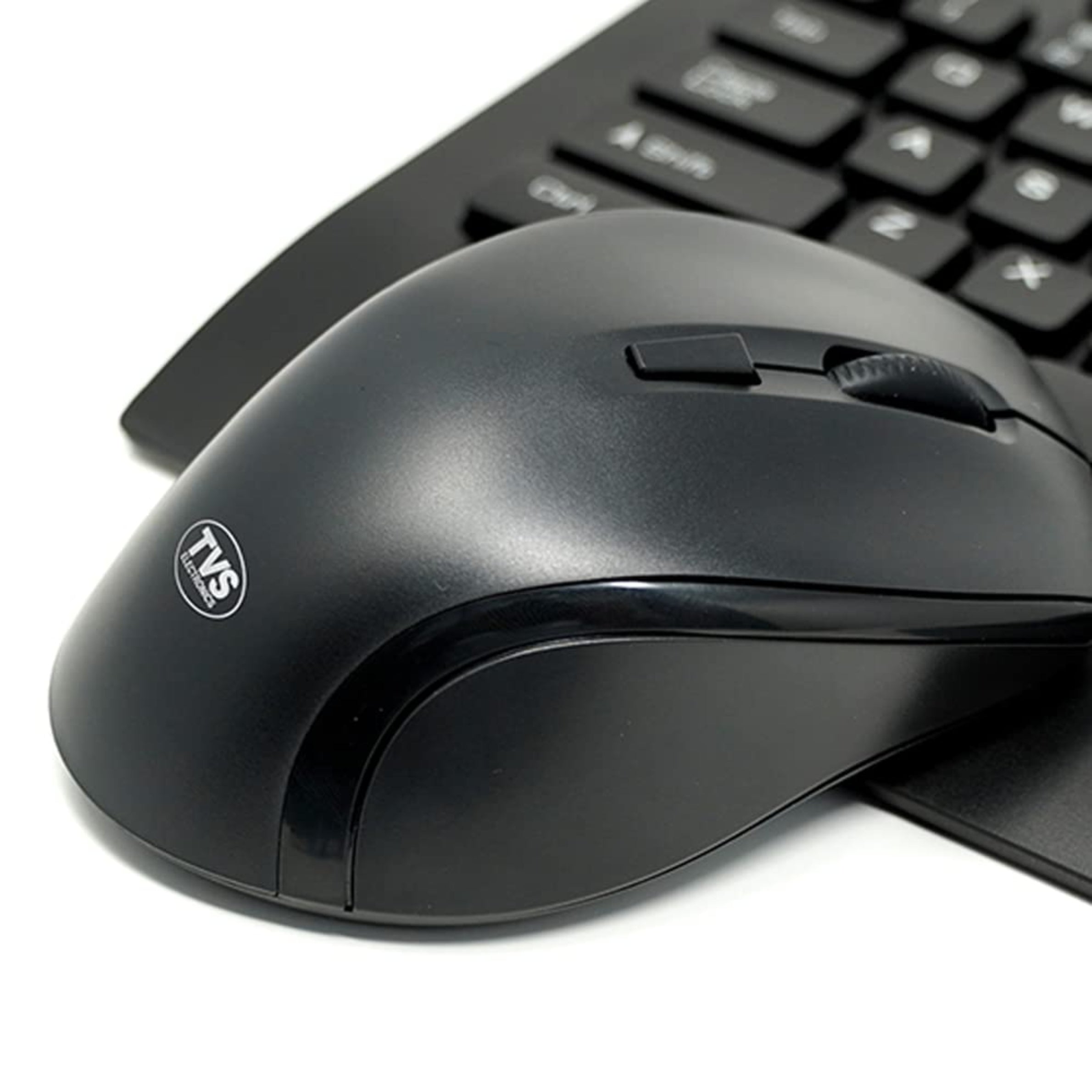TVS Electronics Champ Elite Wireless Keyboard and Mouse Combo | 10 Million Keystrokes | 1600 DPI Optical Tracking | 10m Wireless Range | UV Coated Abrasion Resistant Keys | Long Battery Life (Black)