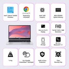 Acer Chromebook 315 15.6" FHD Laptop - Intel Celeron N4500, 8GB RAM, 128GB eMMC, Chrome OS, WiFi 6, Intel Graphics (Silver, 1.6kg, CB315-4H)