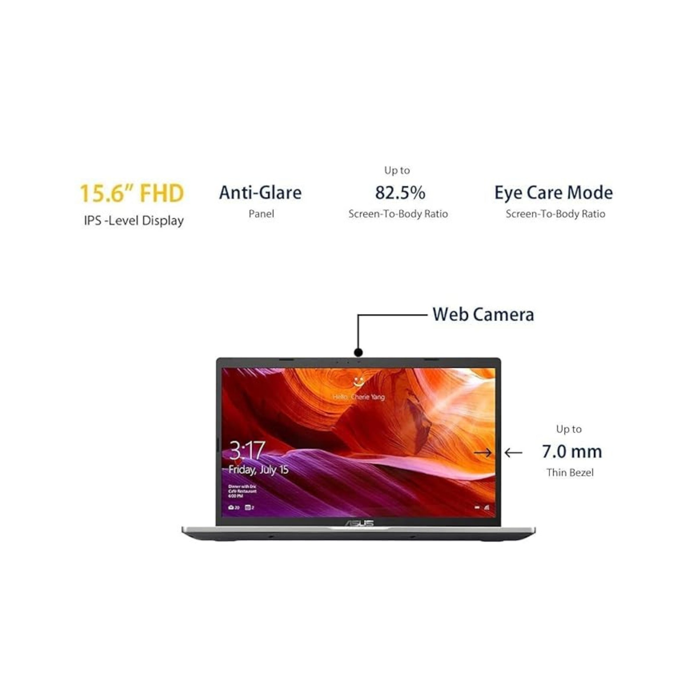 ASUS Vivobook M515DA-BQ512TS AMD Quad Core Ryzen 5 3500u Thin and Light Laptop