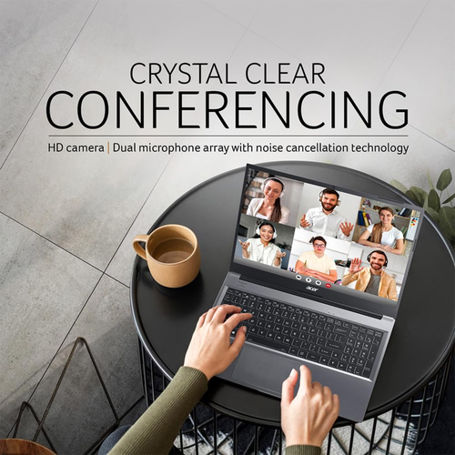 Acer Aspire Lite 15.6" FHD IPS Laptop - AMD Ryzen 5-5625U, 8GB RAM, 512GB SSD, Windows 11 Home, Premium Metal Body, 180° Hinge (Steel Gray, 1.59kg, AL15-41)