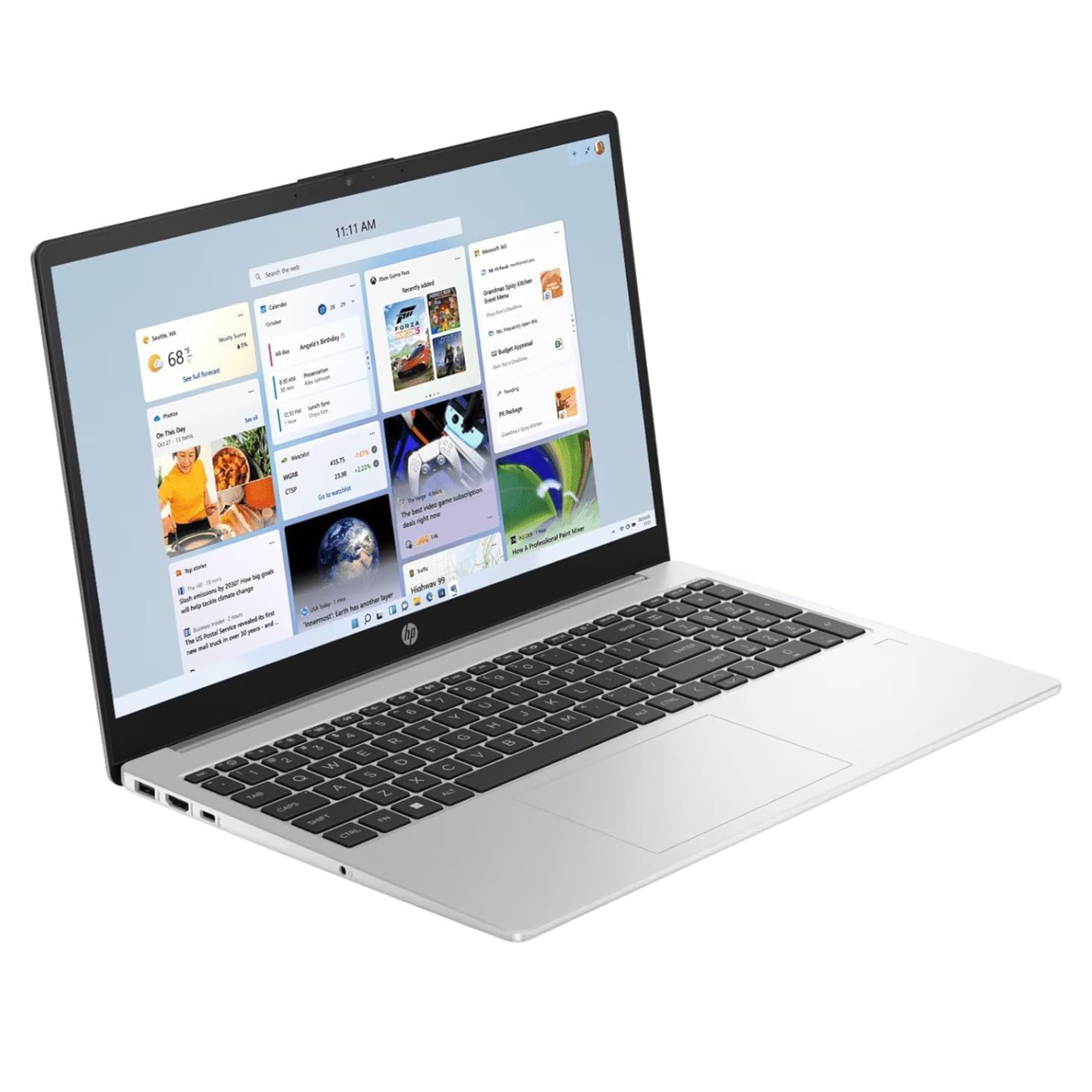 HP 255R G10 Notebook 15.6" Anti-Glare HD Laptop - AMD Athlon Silver 7120U, AMD Radeon Graphics, 8GB RAM, 512GB SSD, DOS (Silver, 1.52kg)