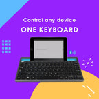 TVS Electronics Champ BK372 Multi-Device Wireless Bluetooth Keyboard | Connect Up to 3 Devices | Built-in Smartphone & Tablet Cradle | Rechargeable Battery | Slim Scissor Switch Keys for Windows, Mac, iOS & Android (Black)