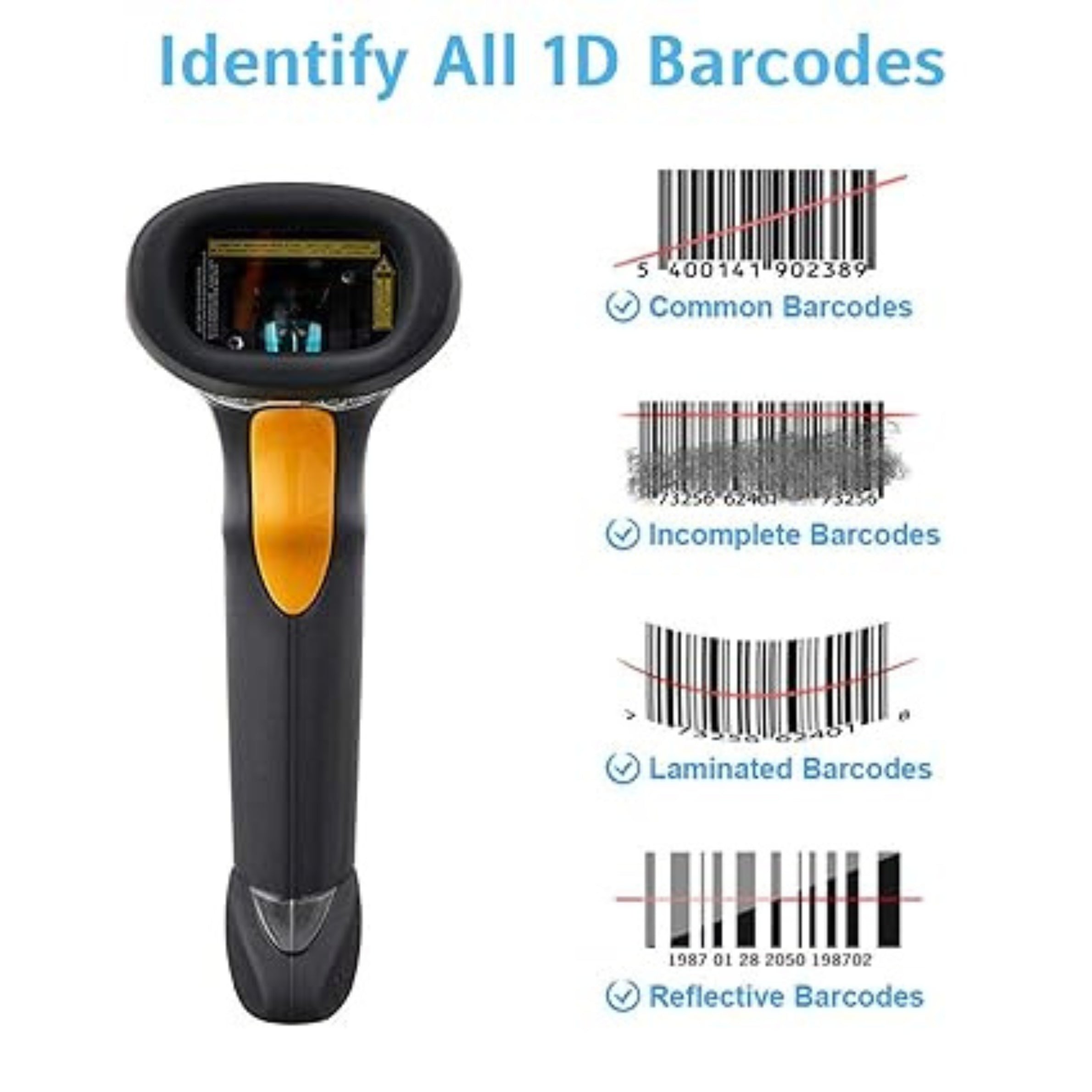Zebra LS2208 1D Barcode Scanner | Best Industrial Laser Reader