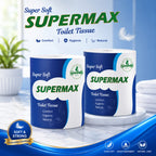SUPERMAX Toilet Tissue Roll | Soft & Strong Bathroom Tissue Paper | Bulk Pack for Home, Hotel & Office