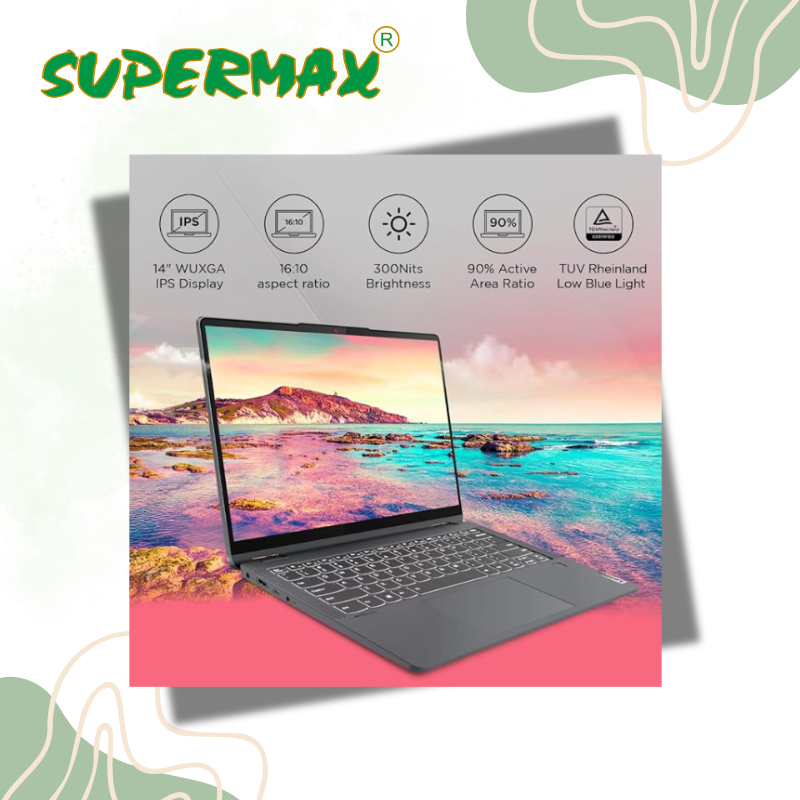 Lenovo Flex 5i Intel Core i3 13वीं पीढ़ी (GEN) 8GB RAM/512 SSD 14" FHD IPS टच 82Y0004RIN