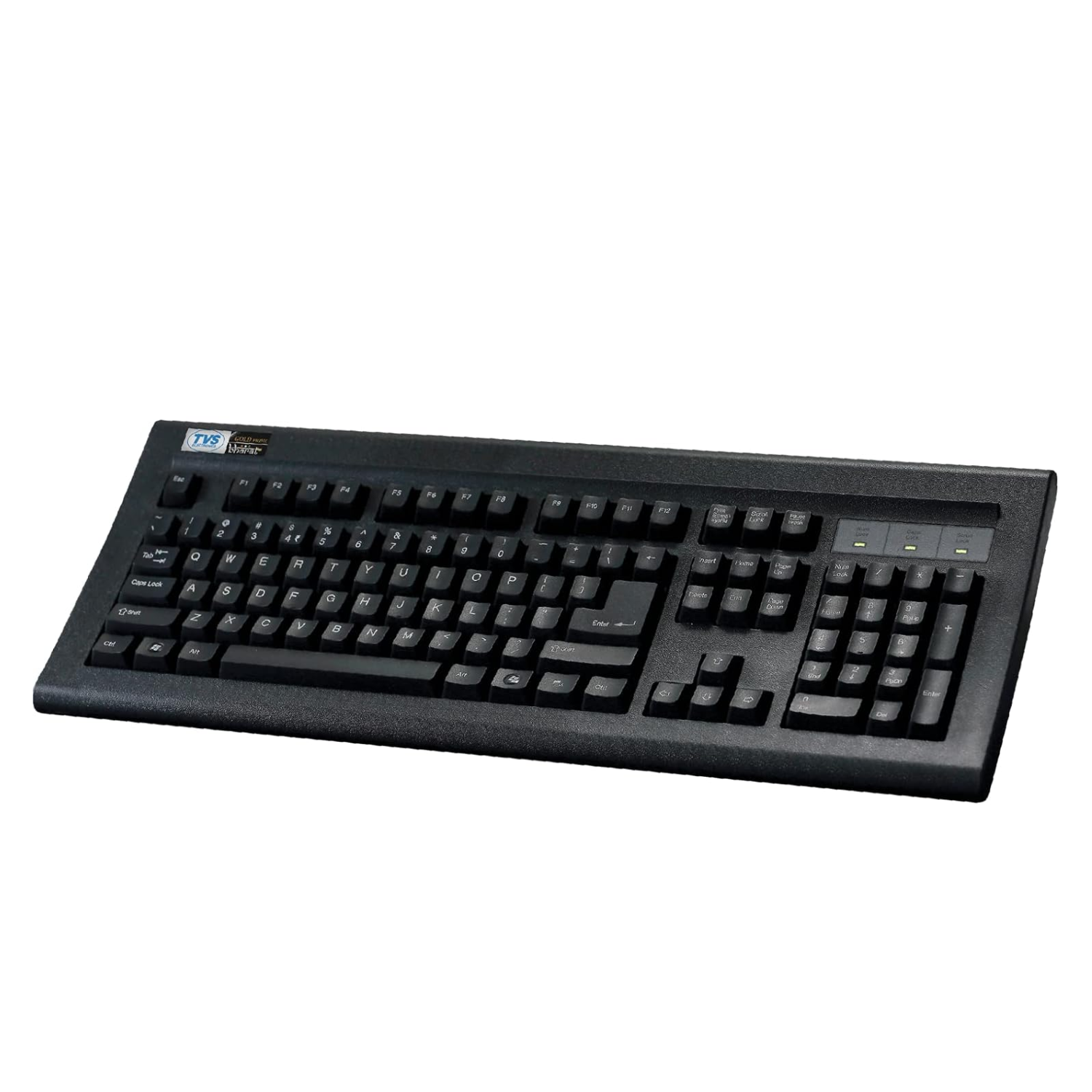 TVS Gold USB Mechanical Wired Keyboard - High-Durability 50 Million Keystrokes, Dust-Resistant Switches, Full 104-Key Layout (Black)