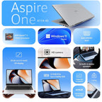 Acer Aspire One 14" Laptop - AMD Ryzen 3-7320U, 8GB LPDDR5 RAM, 512GB SSD, Windows 11 Home | Thin & Light Portable Laptop (Pure Silver)
