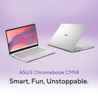 ASUS Chromebook CM1405 (2026) 14.0" FHD Laptop - MediaTek Kompanio 540 Processor, 4GB RAM, 64GB SSD, 180° Lay-Flat Hinge, Chrome OS (Pure Grey, 1.37kg, CM1405CM4A-S60034)