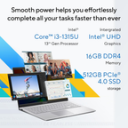 ASUS Vivobook 15 X1504VA-BQ341WS 15.6" FHD Laptop (Intel Core i3-1315U / 16GB RAM / 512GB SSD / Windows 11 / MS Office / Backlit Keyboard / Cool Silver)