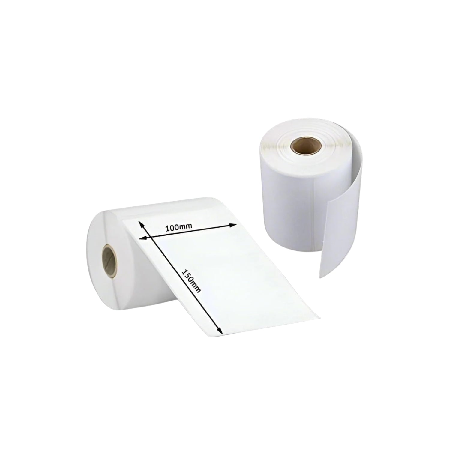 100x150mm Direct Thermal Shipping Label Roll | 400 Labels Per Roll | 1 Up DT Barcode Sticker | Self Adhesive eCommerce & Logistics Labels