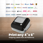 Helett H30CPro Wireless Thermal Label Printer (Bluetooth + USB) - Inbuilt Paper Holder, 4x6 Shipping & Barcode Labels, 203 DPI, 152mm/s Speed, Windows & Mac Compatible