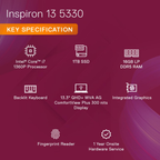 Dell Inspiron 14 Laptop Intel Core i7-1360P | 16GB LPDDR5 RAM | 512GB SSD | 14" FHD+ Display | Windows 11 Home | MS Office 2021