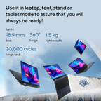 ASUS Vivobook S 14 Flip TP3402VAO-LZ619WS 14" FHD+ Touch Laptop (Intel Core i5-13420H / 16GB RAM / 512GB SSD / Windows 11 / MS Office / Backlit Keyboard / Quiet Blue)