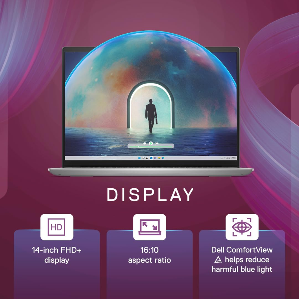 Dell Inspiron 14 5430 (NH6KJM01OR51) 14" FHD+ Laptop (Intel Core i5 13th Gen / 8GB RAM / 1TB SSD / Windows 11 / MS Office 2021 / Backlit Keyboard / Platinum Silver)