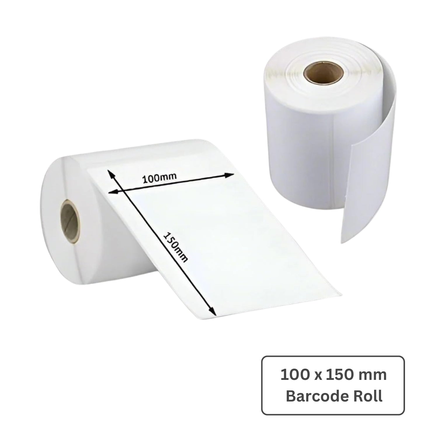 100x150mm Direct Thermal Shipping Label Roll | 400 Labels Per Roll | 1 Up DT Barcode Sticker | Self Adhesive eCommerce & Logistics Labels