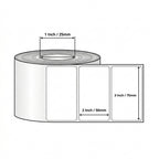 75x50mm Direct Thermal Barcode Label Roll | 1000 Labels Per Roll | 1 Up DT Sticker | Self Adhesive Shipping, Logistics & POS Labels
