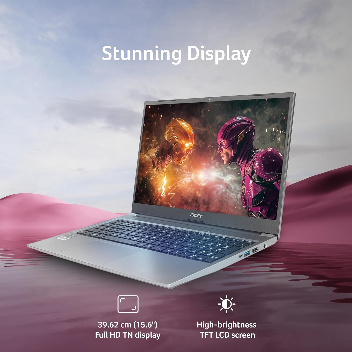 Acer Aspire Lite AL15-53 (UN.34ESI.00J) 15.6" FHD Laptop (Intel Core i5-1334U / 16GB RAM / 512GB SSD / Windows 11 / MS Office 2021 / Backlit Keyboard / Steel Gray)