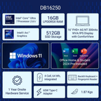 Dell 16 Plus Laptop DB16250 | Intel Core Ultra Processor | 16GB RAM | 512GB SSD | Intel Arc Graphics | 16" FHD+ ComfortView | Windows 11