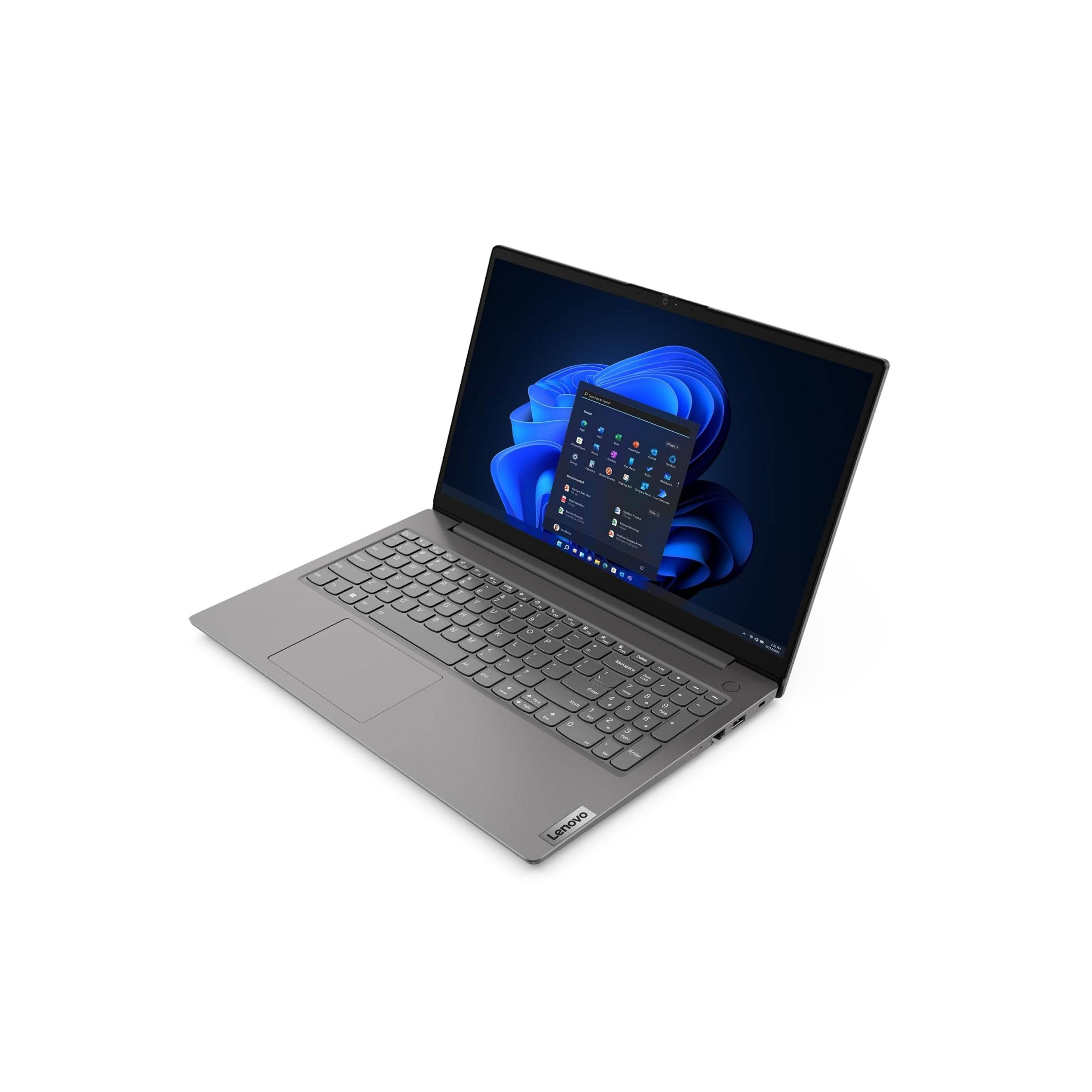 Lenovo V15 Thin & Light Laptop 15.6" FHD 250 Nits Antiglare - AMD Ryzen 7 7730U, 16GB RAM, 512GB SSD, Windows 11, Free MS Office Lifetime, 1 Year Brand Warranty (Iron Grey, 1.65kg, 83CRA01SIN)