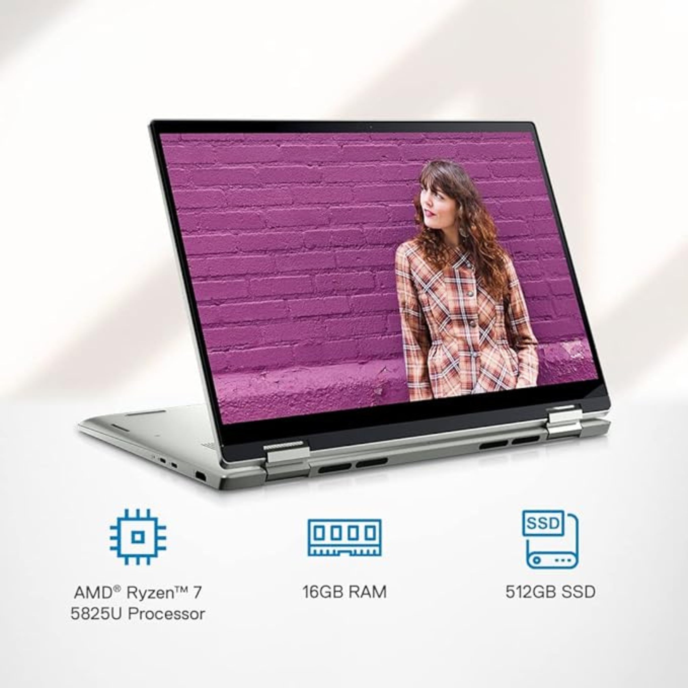 DELL INSPIRON (D560733WIN9P) 14-7425 RYZEN7 5825U 16GB/512 SSD 14" FHD TOUCH  LAPTOP