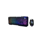 TVS Electronics Champ Blitz Wired Gaming Keyboard and Mouse Combo | Rainbow LED Backlit | 19-Key Anti-Ghosting | 3200 DPI Adjustable Optical Mouse | Ergonomic Design for PC Gamers & Streamers (Black)