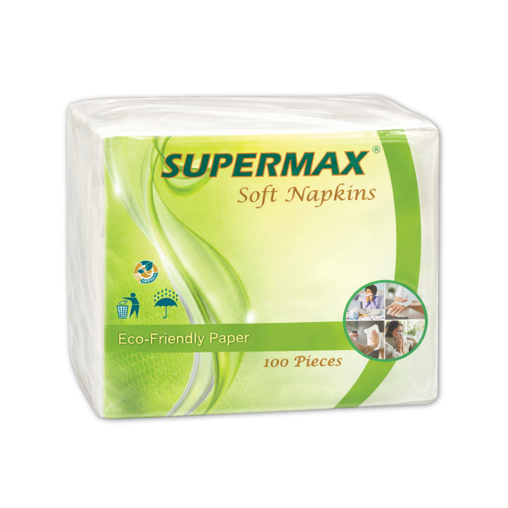 SUPERMAX Soft Tissue Paper 100 Pcs Pack | Daily Use Facial & Multipurpose Tissue