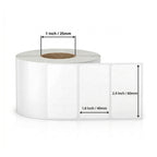 60x40mm Direct Thermal Barcode Label Roll | 1000 Labels Per Roll | 1 Up DT Sticker | Self Adhesive Shipping, POS & Logistics Labels