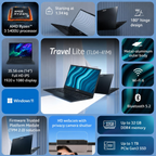 Acer TravelLite 14" FHD Thin & Light Metal Body Laptop - AMD Ryzen 3 5400U, 8GB RAM, 512GB SSD, Windows 11 Home, MS Office 2021, Wi-Fi 6 (TL04-41M)