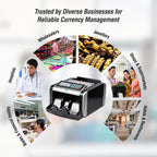 TVS Electronics CC-232 Classic Plus Cash Counting Machine with UV, MG, IR Fake Note Detection | 1000 Notes/Min High-Speed Currency Counter for Banks & Business