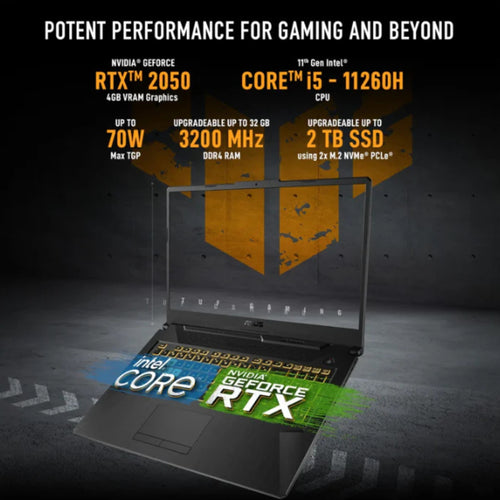 ASUS  TUF Gaming F17 FX706HF-HX044WS  i5-11260H HD Laptop