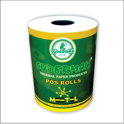 SUPERMAX PREMIUM THERMAL PAPER POS ROLLS 78/79/80 MM 3INCHES P4 PACK OF 10 ROLLS