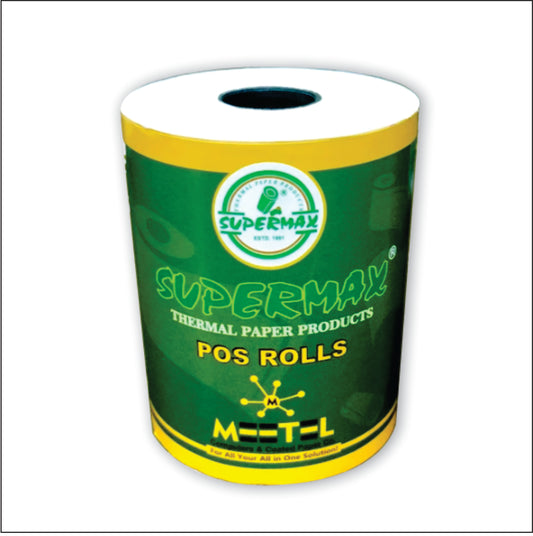 SUPERMAX PREMIUM THERMAL PAPER POS ROLLS 78/79/80 MM 3INCHES P4 PACK OF 10 ROLLS