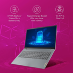 Lenovo IdeaPad Slim 3 15.6" FHD Laptop - 12th Gen Intel Core i5-12450H, 16GB RAM, 512GB SSD, TÜV Low Blue Light, Windows 11 Home, MS Office 2024 (Grey, 1.62kg, 83ER00KPIN)