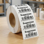 100x125mm Direct Thermal Barcode Label Roll | 1000 Labels Per Roll | 1 Up DT Sticker | Self Adhesive Shipping, Logistics & POS Labels