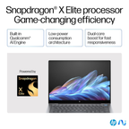 HP OmniBook X 14.0" 2.2K Touchscreen AI Laptop - Snapdragon X Elite X1E-78-100, Qualcomm Adreno Graphics, 16GB LPDDR5x RAM, 1TB SSD, Next Gen Windows 11, Copilot+ PC (Atmospheric Blue, 1.34kg, 14-fe0121QU)