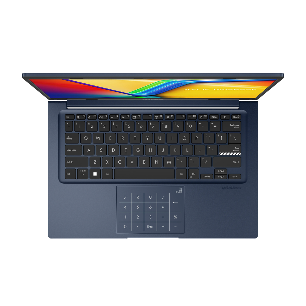 ASUS Vivobook 14 X1404VA-NK760WS 14" FHD Laptop (Intel Core i3-1315U / 8GB RAM / 512GB SSD / Windows 11 / MS Office / Backlit Keyboard / Quiet Blue)