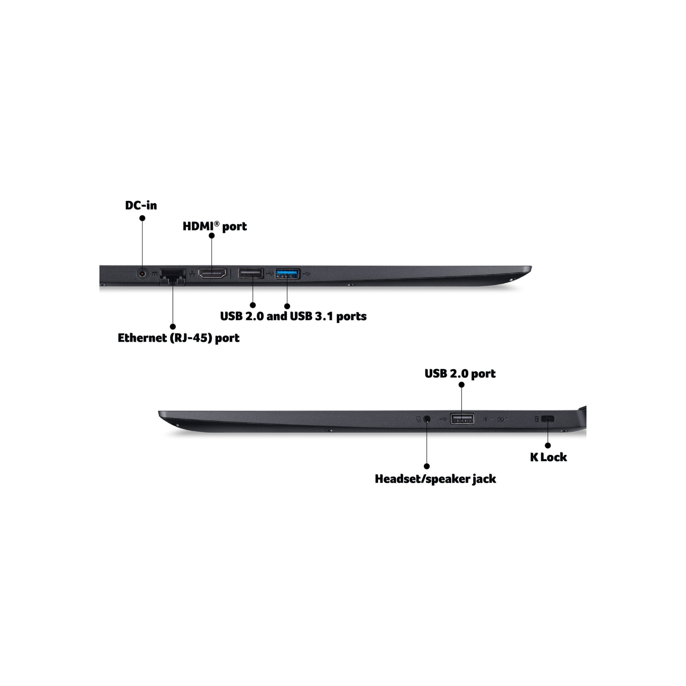 Acer( NX.EFTSI.001) Extensa 15 Thin & Light Intel Processor Pentium Silver N5030   EX215-31 Laptop