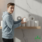 SUPERMAX Bathroom Tissue Roll 2 Ply 200 Gram | Thick & Strong | 10 Roll Combo Pack