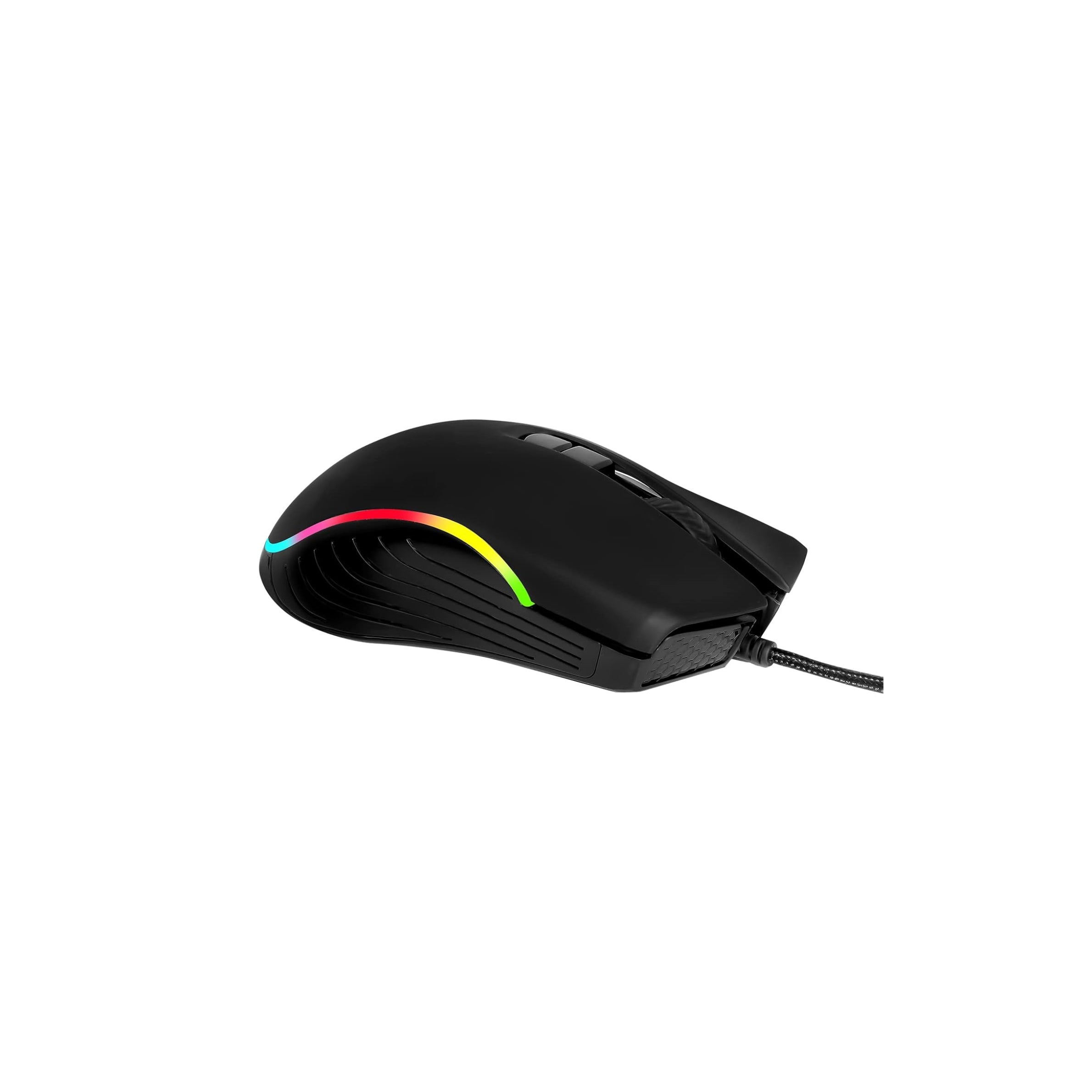 TVS Electronics Champ Pixel Wired Gaming Mouse – 12000 DPI, Running RGB LEDs, 7 Programmable Buttons, 220 IPS High Speed, Braided Cable (Black)