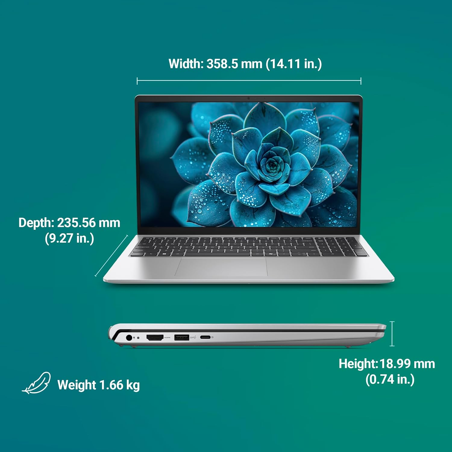 Dell 15 Laptop | Intel Core i5-13450HX (13th Gen) | 16GB DDR5 RAM | 512 TB PCIe SSD | NVIDIA GeForce RTX 3050 6GB | 15.6" FHD 120Hz Anti-Glare Display | Windows 11 Home | Backlit Keyboard | Dark Shadow Gra